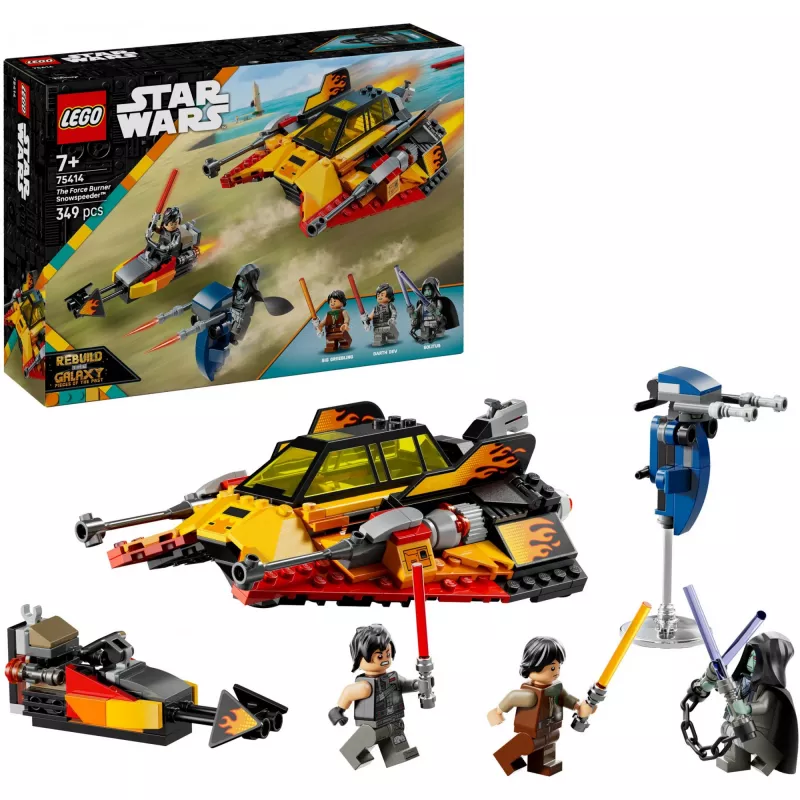 LEGO Star Wars Flame Speeder 75414 sniego transporto priemonės rinkinys – 349 dalių, 3 minifigūrėlės, nuo 7 metų