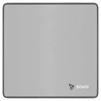 Žaidimų pelės kilimėlis SAVIO Turbo Dynamic S – Pilka, 250×250 mm, 2 mm storis, susiūti kraštai, neslystanti guminė bazė