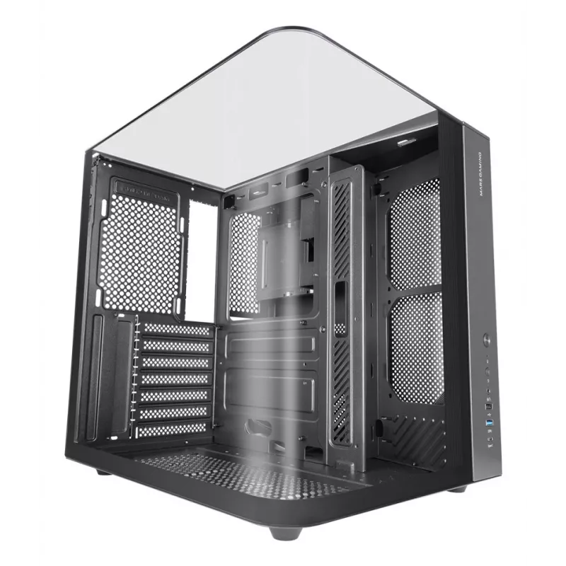 PC Midi Tower korpusas TACENS Mars Gaming MC-INFINIOLITE, juodas, grūdintas stiklas, ATX/Micro-ATX/Mini-ITX, 120 mm ventiliatoriai