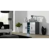 Cama Komoda 120 cm SOHO S7 pilkas/baltas blizgus