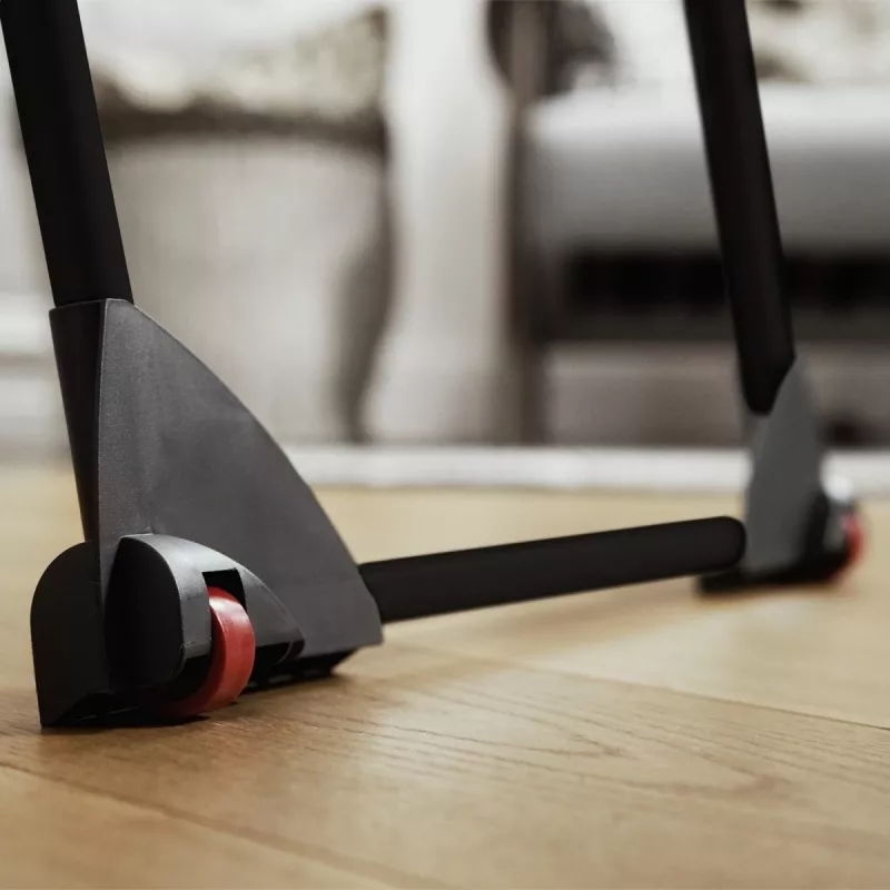 Džiovinimo stovas VILEDA Infinity Flex Ultimate Telescopic — juodas, dengtas aliuminis, 30 m džiovinimo erdvė, sulankstomas, su ratukais