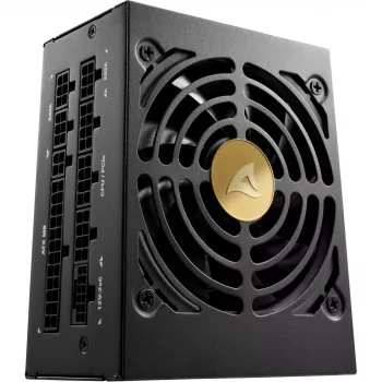 Sharkoon Rebel P20 SFX 750W maitinimo blokas (juodas, 1x 12 kontakčių High Power jungtis, 2x PCIe, kabelių valdymas, 750 W)
