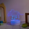 Stalinė LED lempa MANTA SNL117RGB RGB 3D dinozaurų šviesos dekoracija