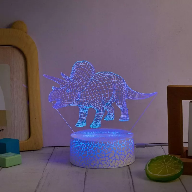 Stalinė LED lempa MANTA SNL117RGB RGB 3D dinozaurų šviesos dekoracija