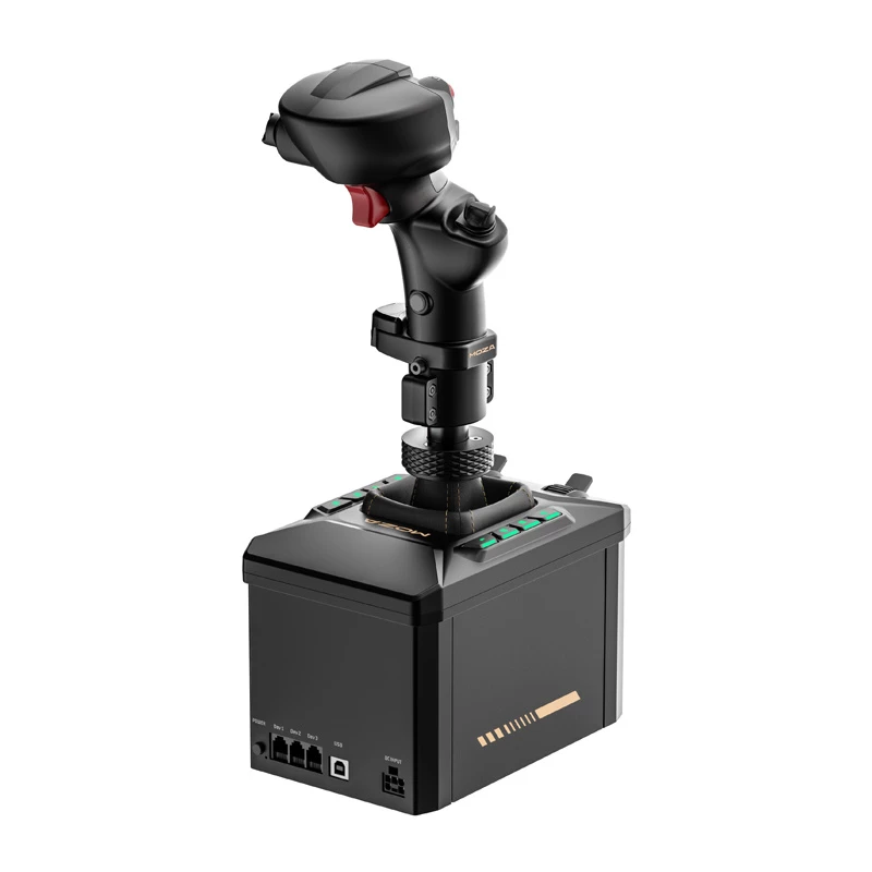MOZA AB6 Flight Simulator stovo komplektas – juodas ABS, aliuminis ir anglies pluoštas, maitinimas AC 110–220V, piko galia 72W