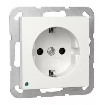 Gira 417003 sieninis/lubinis LED šviestuvas su SCHUKO kištukiniu lizdu
