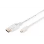 Mini DisplayPort – DisplayPort laidas Digitus AK-340102-010-W, 1 m, baltas