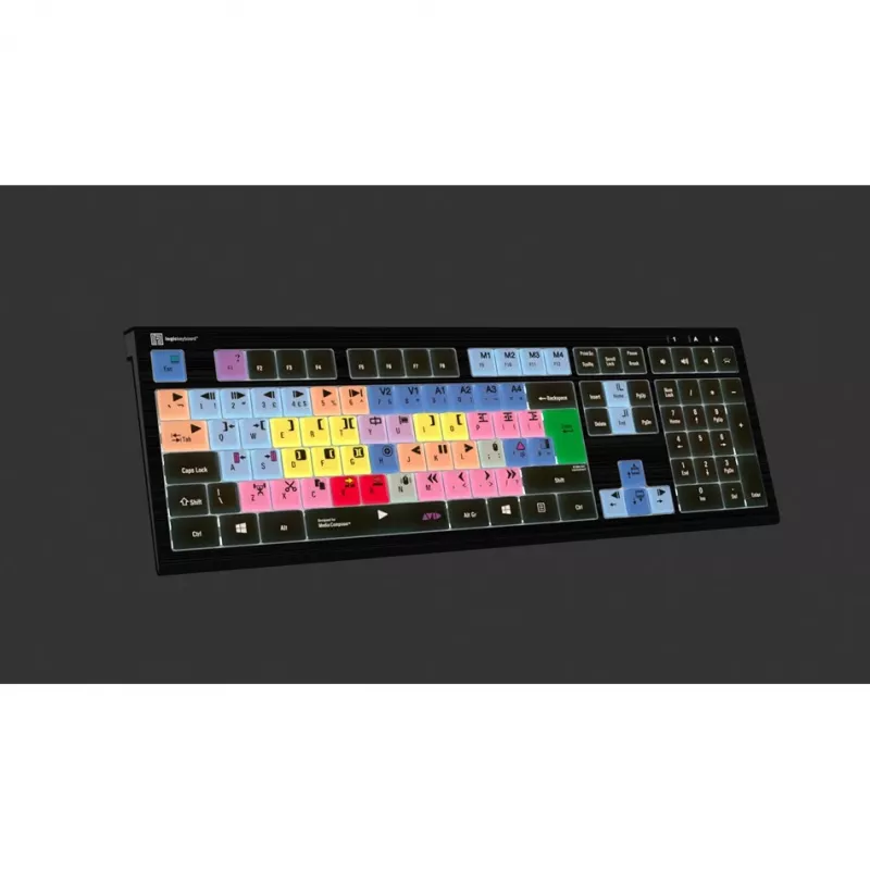 Logickeyboard Avid Media Composer ASTRA 2 apšviesta klaviatūra PC UK (LKB-MCOM4-A2PC-UK)