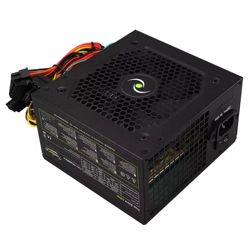 Maitinimo blokas TECNOWARE Free Silent 500 W — ATX, 20+4 pin, 120 mm ventiliatorius, 86% efektyvumas