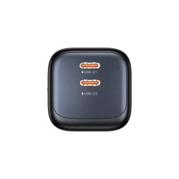 Unitek sieninis įkroviklis 2x GaN 45W – 2× USB‑C PD 3.0 ir QC greitasis įkrovimas