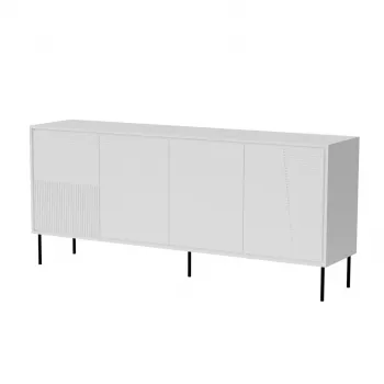 4D ABI komoda 200x45x88 matinis baltas