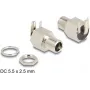 DeLOCK DC lizdas 5,5 x 2,5 mm moteriškas skydinis litavimui kampuotas 20 V 10 A