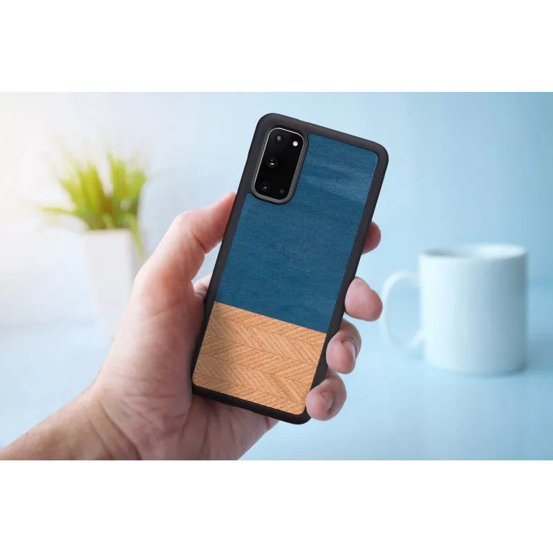 man and wood Galaxy S20 dėklas denim juodas