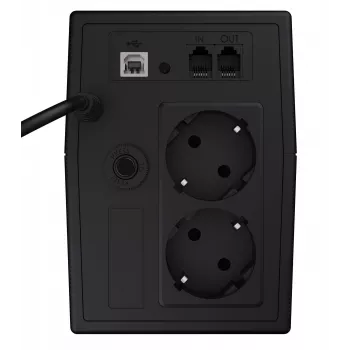 Nepertraukiamo maitinimo šaltinis Green Cell UPS02 0,8 kVA (480 W) Line-Interactive, LCD, 2x F tipo lizdai, USB-B, RJ-45, RJ-11