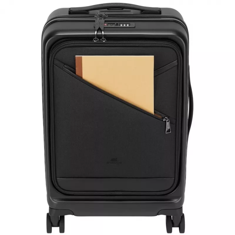 Kabininis lagaminas Rivacase Clark ECO 8181, juodas