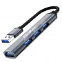 USB šakotuvas QOLTEC 53793 – USB 3.0 įvadas, 3× USB 2.0 prievadai