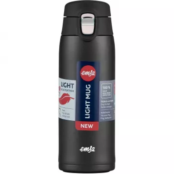 Termopuodukas EMSA N2151700 0.4 L, juodas matinis, atverčiamas dangtelis
