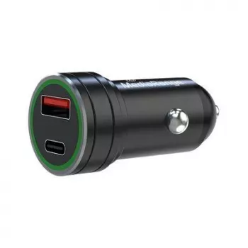 Automobilinis kroviklis MediaRange MRMA120 20W greitas įkrovimas juodas aliuminis