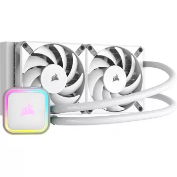 CORSAIR iCUE H100i RGB ELITE procesorių skysčio aušinimo sistema 1 vnt. balta 120 mm
