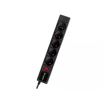 Ilgintuvas su apsauga nuo viršįtampių TRACER PowerGear Tracer 47138 5 m, juodas