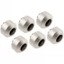 OPTIMUS OP-FIT-HARD-12MM-NICKEL-6PACK kietųjų vamzdelių jungčių rinkinys – 12 mm, 6 vnt. su montavimo įrankiu, satino nikelis