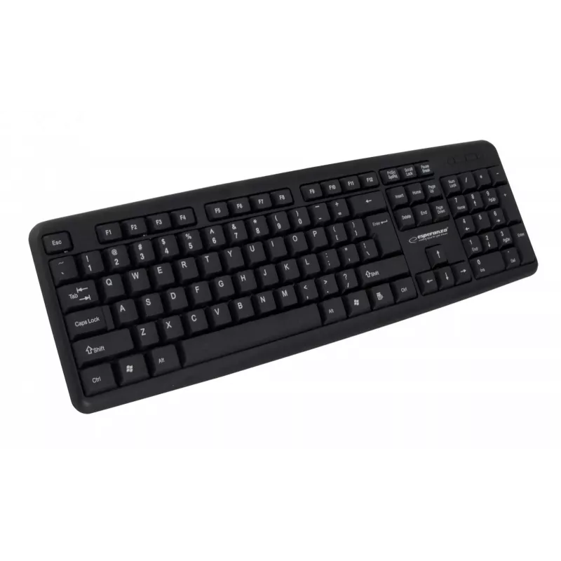 Laidinė klaviatūra ESPERANZA EK134 Full-size 100% USB, juoda, 1,45 m laidas