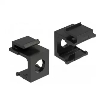 Dulkių dangtelis DELOCK 86403, 4 vnt., juodas, 17,3×22,3×16,3 mm
