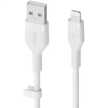 Laidas Belkin Cbl Scicone USB-A LTG 2M baltas USB A USB C Lightning