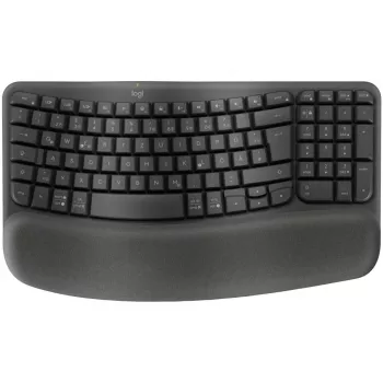 Klaviatūra Logitech Wave Keys Office RF belaidė + Bluetooth QWERTZ vokiška grafito spalvos