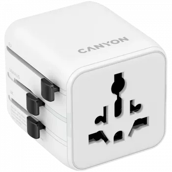 Kelioninis adapteris CANYON OnTour One EU UK US AUS Baltas (CNS-TA1005W)