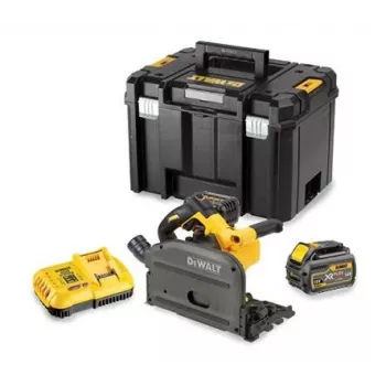 DEWALT DCS520T2 nešiojamasis diskinis pjūklas 54V 2x XR FLEXVOLT 6Ah TSTAK juoda, geltona