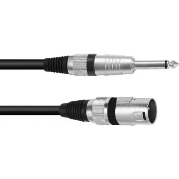 Adapterinis kabelis XLR į 6,3 mm mono, Omnitronic 3022519B — 1× XLR 3 kontaktų į 1× 6,3 mm mono, 2 m