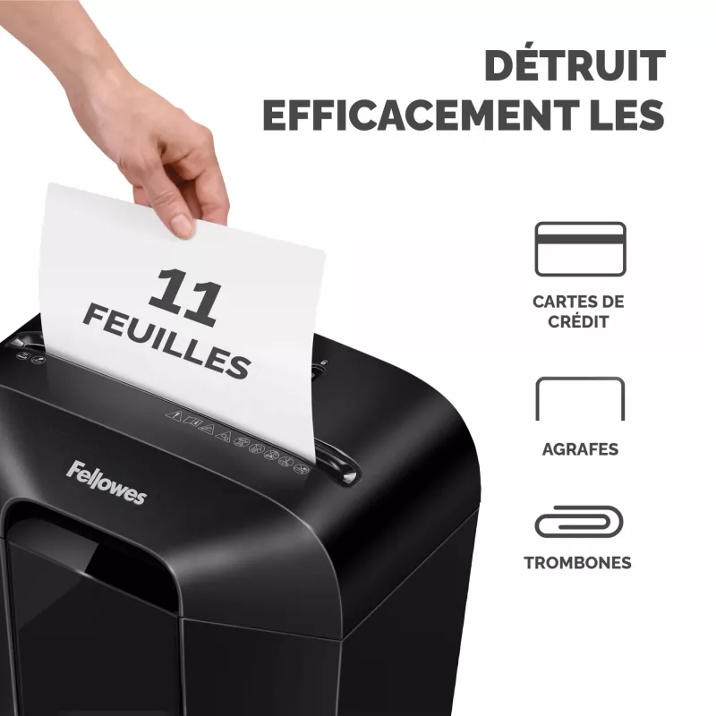 Fellowes Powershred LX70 kryžminio pjovimo popieriaus smulkintuvas, juodas, 18 l
