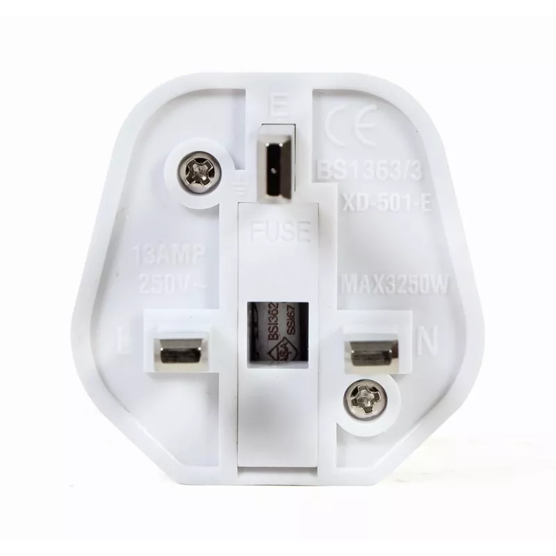 Gembird A-AC-EUFUKM-01 AC maitinimo adapteris, EU Schuko kištukas į UK lizdą, 13 A