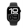 Apple Watch Series 10 GPS 46 mm Jet Black Aliuminio korpusas su juodu sportiniu dirželiu M/L