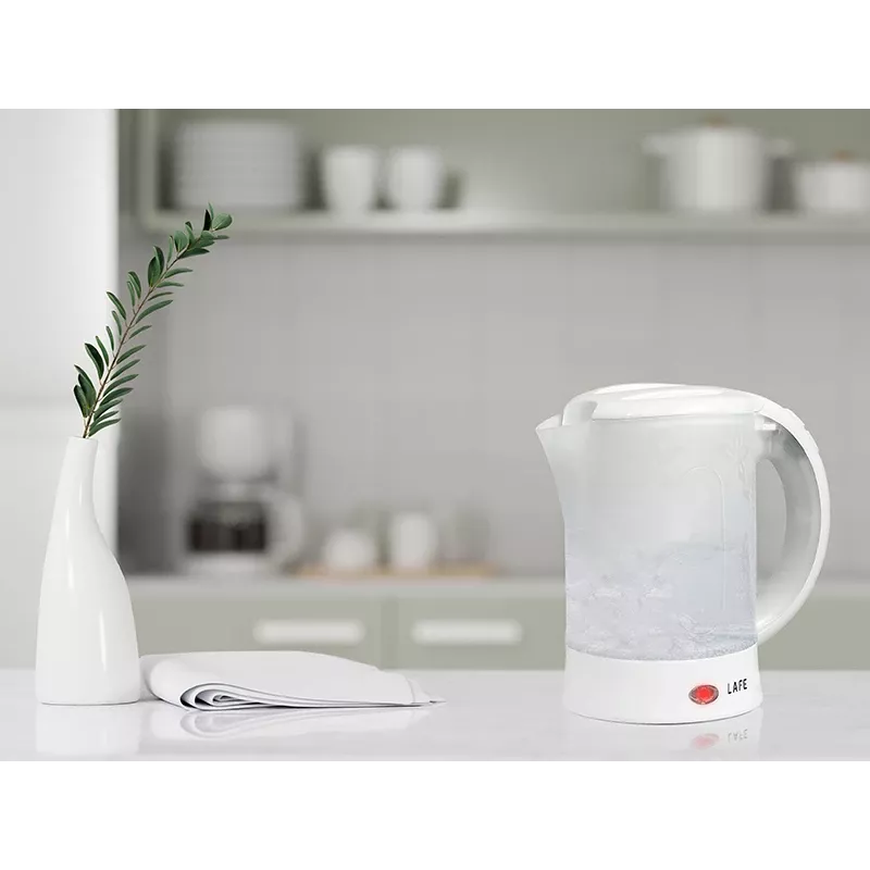 Elektrinis virdulys LAFE LAFCZA45865, nerūdijantis plienas, 0,6 L, 600 W, šviesiai pilkas, su užrakinamu dangteliu