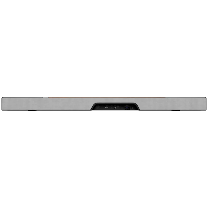 Garsiakalbių juosta KLIPSCH 1073541 — 3.1.2 kanalų, 100 W RMS, įmontuotas žemų dažnių garsiakalbis, Pilka/Riešutas