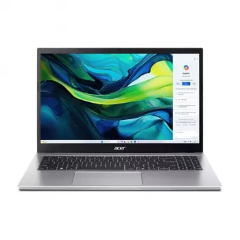 Nešiojamas kompiuteris Acer Aspire Go 15 AG15-42P-R5K8 — AMD Ryzen 5 7430U, 15,6 colio FHD, 16 GB RAM, 512 GB SSD, Windows 11 Home, sidabrinis
