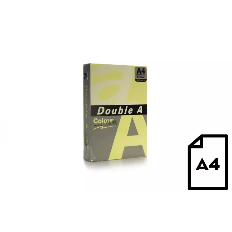 Spalvotas popierius Double A, 80 g/m², A4, 500 lapų, Cheese