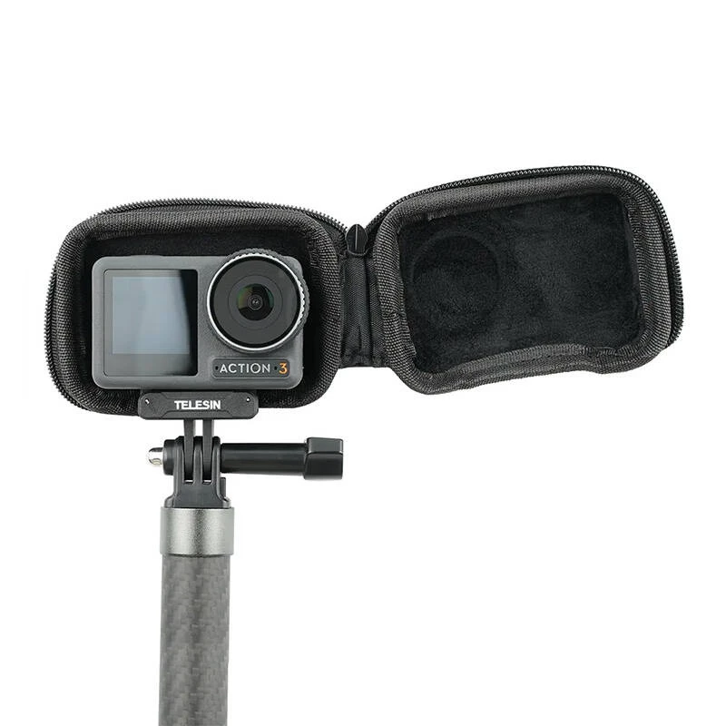 Telesin nešiojimo dėklas DJI Action 3/4/5 Pro kamerai – kompaktiškas, patvarus