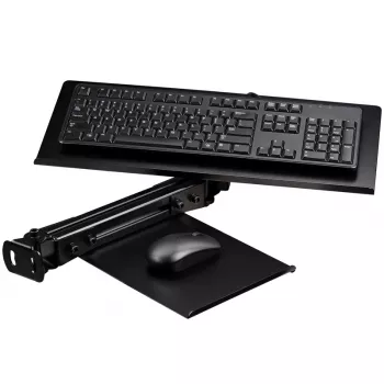 Next Level Racing NLR-E019 Elite Black Edition – reguliuojamas stalčius klaviatūrai ir pelei po stalu