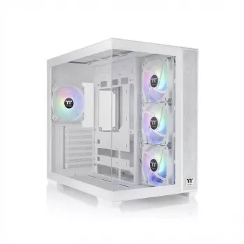 Kompiuterio korpusas THERMALTAKE Midi S380 TG ARGB Snow White — grūdintas stiklas, ARGB apšvietimas