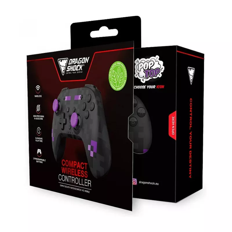 Dragonshock Controller Poptop Wireless Cubes juodas jungiklis