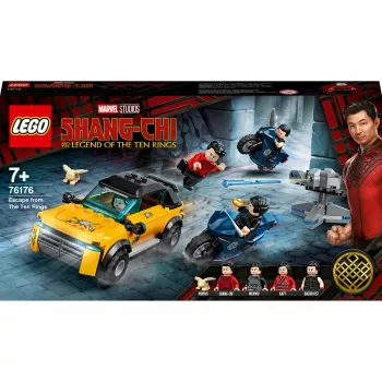 LEGO rinkinys Marvel Escape from the Ten Rings 76176 su minifigūromis ir transporto priemonėmis