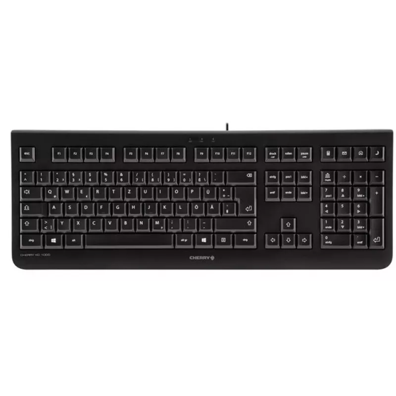 CHERRY KC 1000 klaviatūra Home USB Swiss Black