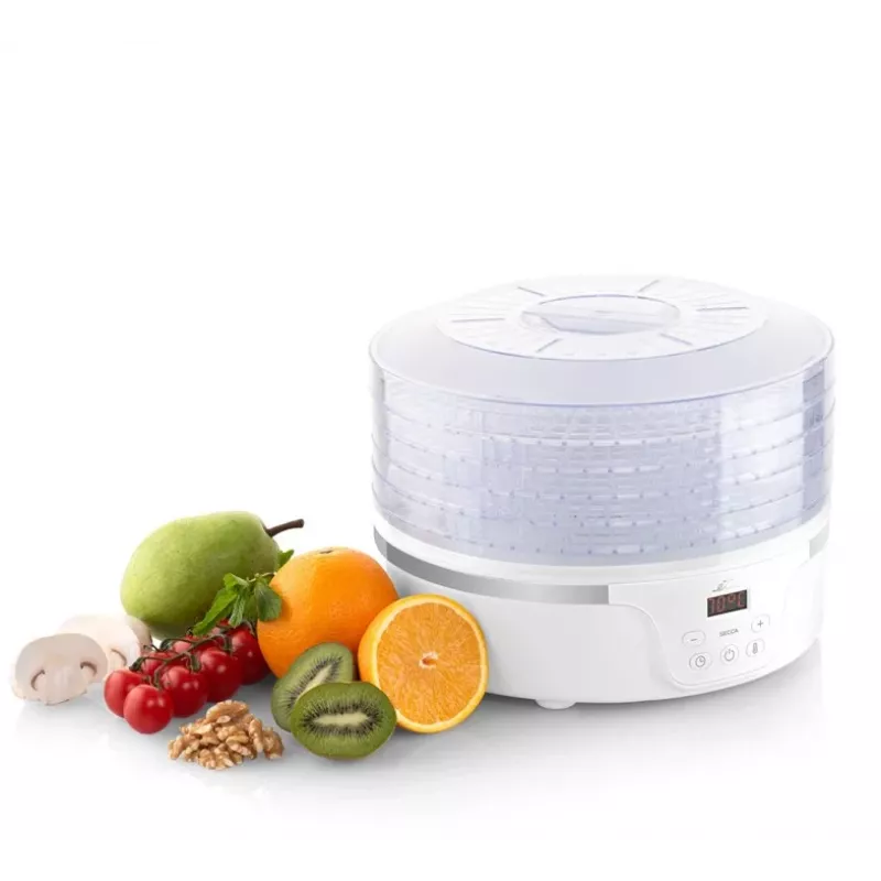Džiovintuvas maistui ETA Secca balta permatoma 380 W, LED ekranas, 24 h laikmatis, 300×300×220 mm