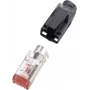 renkforce RJ45 jungtis TM21 CAT 6, ekranuotas kištukas, tiesus, kontaktai: 8P8C H9561.4-10 juoda H9561.4-10 10 vnt.