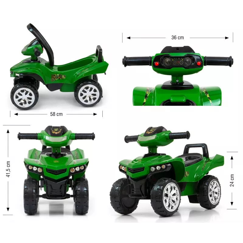 Vaikiškas stumdomas automobilis milly mally Ride-on Monster Military model 27515