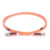 DIGITUS LWL Patchkabel LC/LC 50/125µm 3m Multimode Duplex Halogenfrei bis 1Gbit mit Messprotokoll orange OM2 (DK-2533-03)