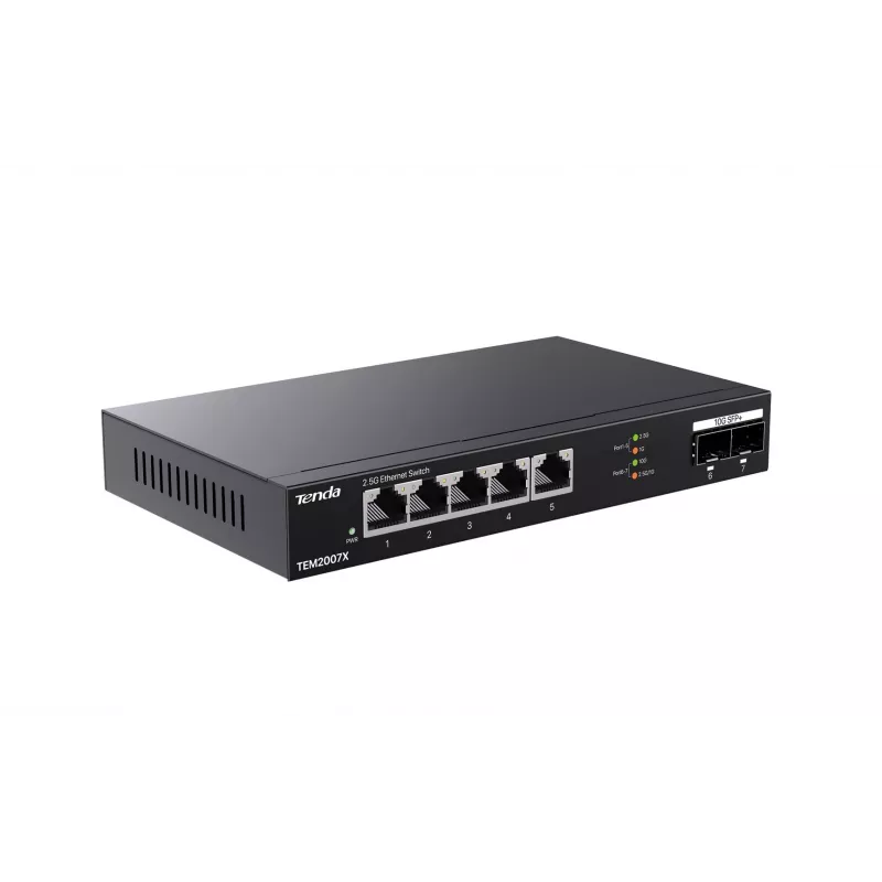 Tenda TEM2007X tinklo jungiklis 2.5G Ethernet 5 prievadai